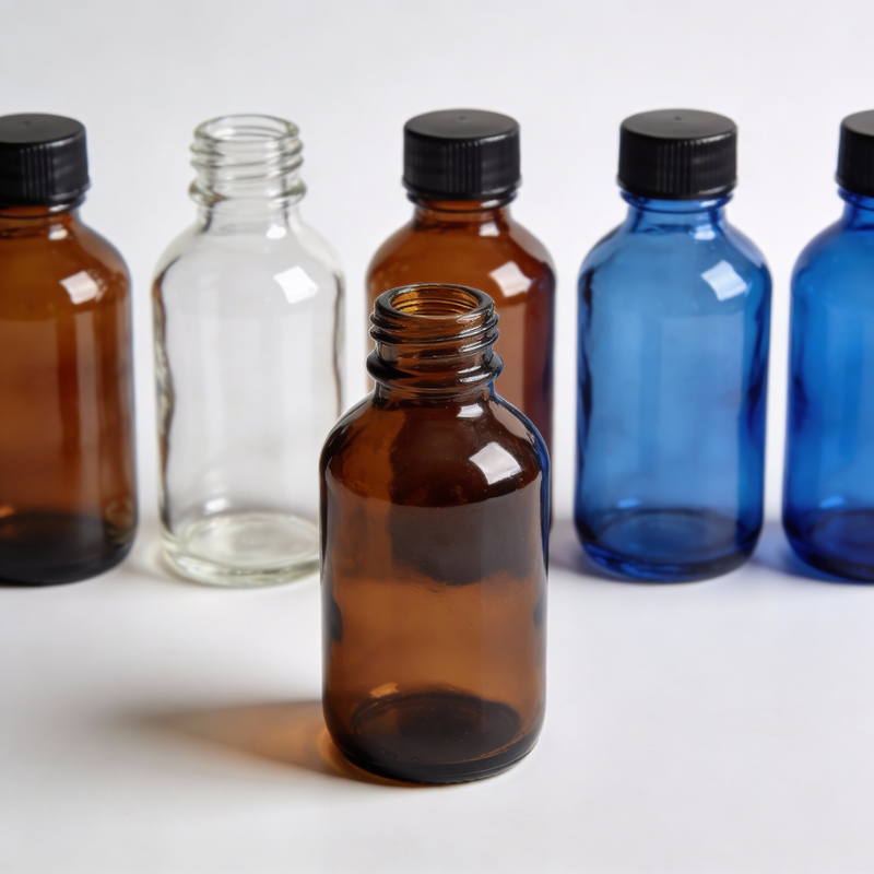 Boston Round Glass Bottles for Pharmaceutical & Laboratory Use