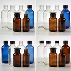 Boston Round Glass Bottles (20ml–1000ml)