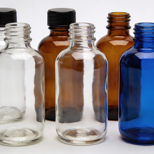 Boston Round Glass Bottles (20ml–1000ml)